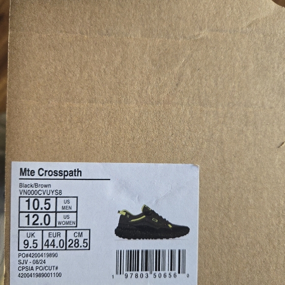 Vans MTE Crosspath Men Size 10.5 Black Broen And Green Hike 122025 - Picture 8 of 8